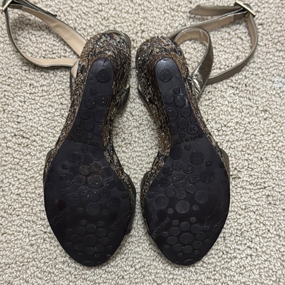 Jimmy Choo Pablo Gunmetal Metallic Wedge Sandals - Picture 10 of 12